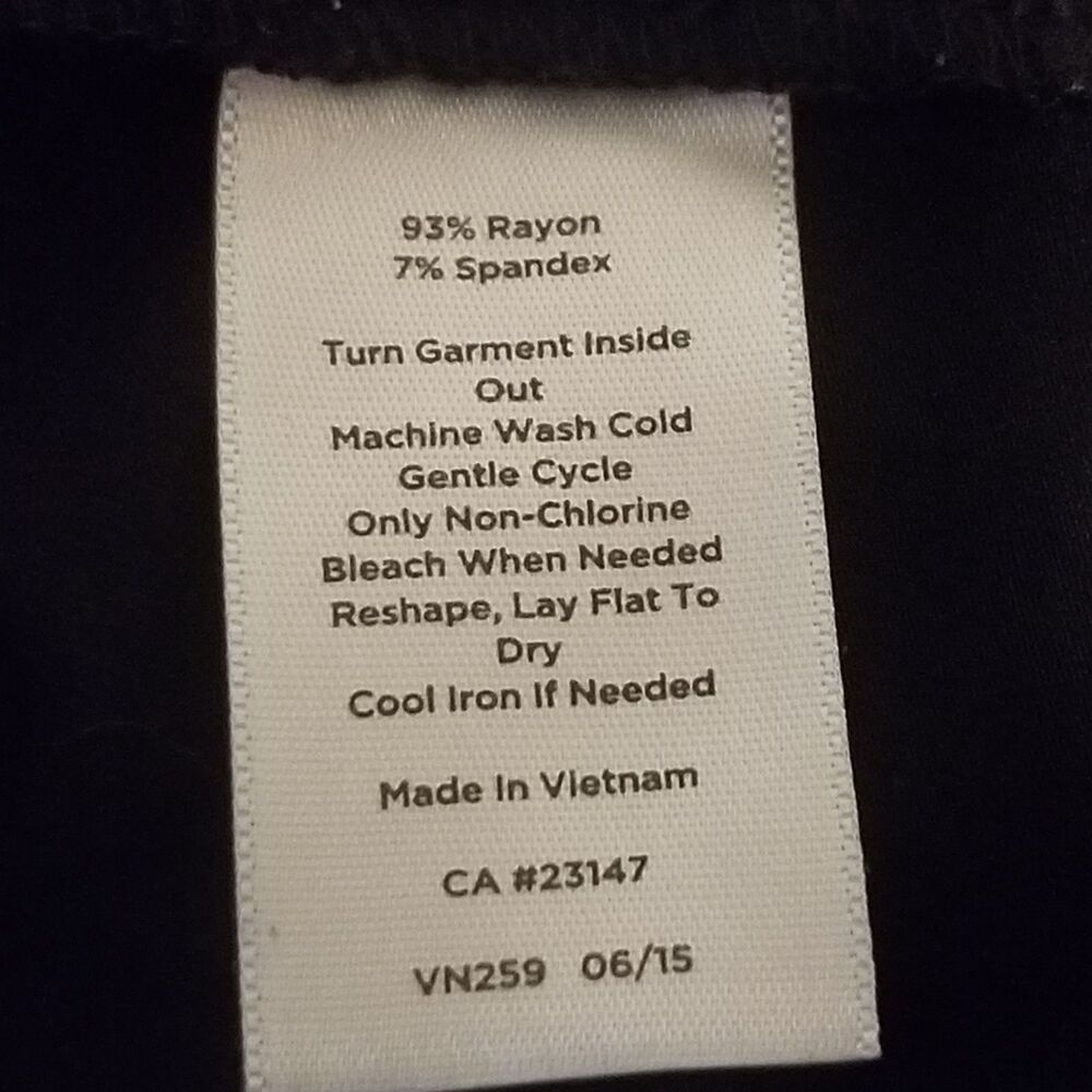 Talbots Small Top Lot Of 2 Long Sleeve Tee Red Cotton Black Rayon Classic Basic - Picture 6 of 9